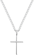 Classic Silver-Toned Cross Pendant Necklace