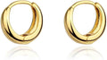 Elegant Gold-Tone Chunky Hoop Earrings