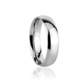 Polished Silver-Tone Metallic Band Ring