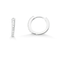 Elegant Silver-Tone Cubic Zirconia Huggie Hoop Earrings